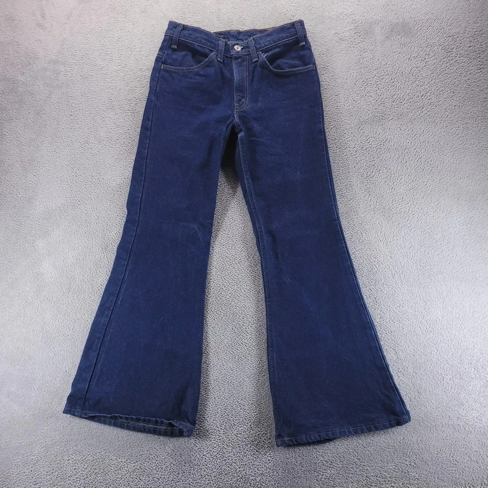 VTG Levis 684 Jeans 30x30 Bell Bottom Flare Orange Tab 80s 70s Made in USA